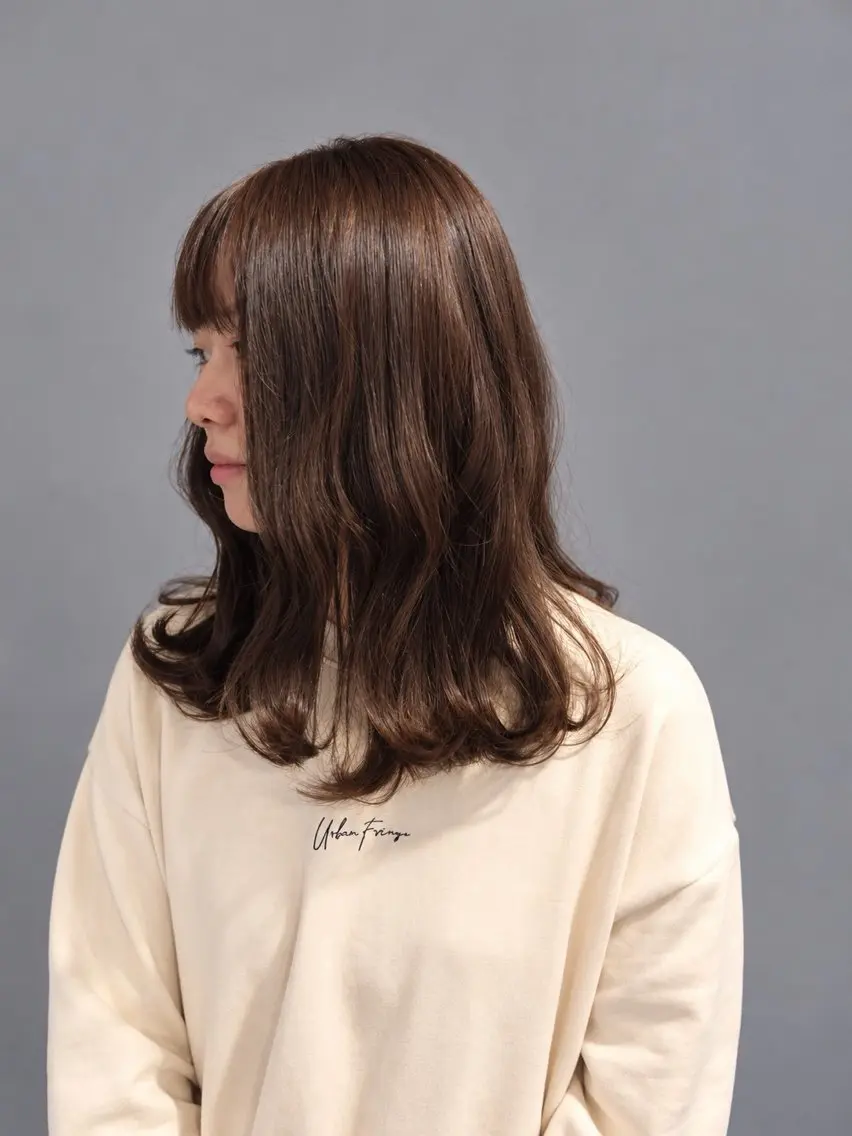 ミディアム カラー カット ヘアカラー トリートメント 祐樹/透明感カラー/ 髪質改善/似合わせのヘアスタイル