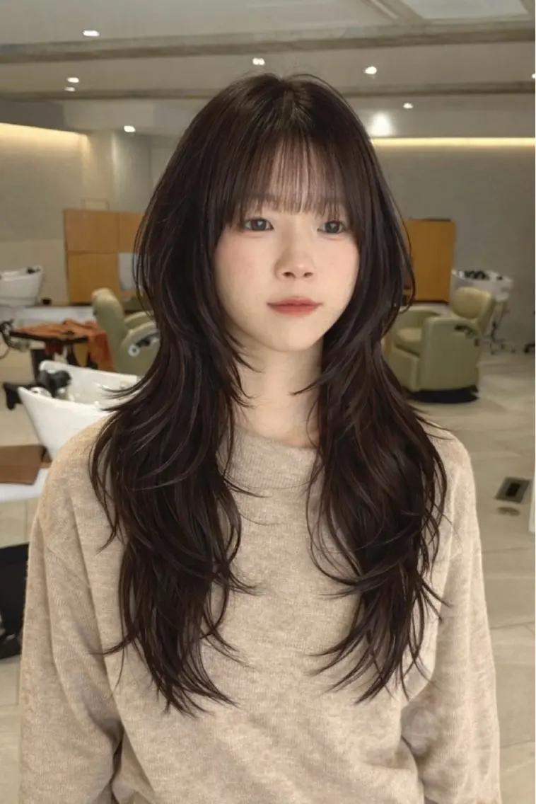 ロング ヘアカラー トリートメント MISATO THIRD SHOPのヘアスタイル