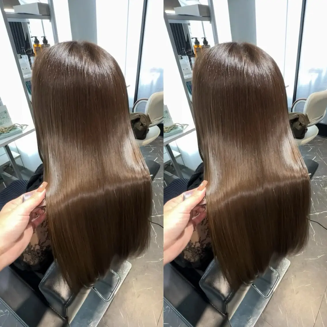 ロング 縮毛矯正 トリートメント 酸性ストレート 髪質改善大槻勇樹のヘアスタイル