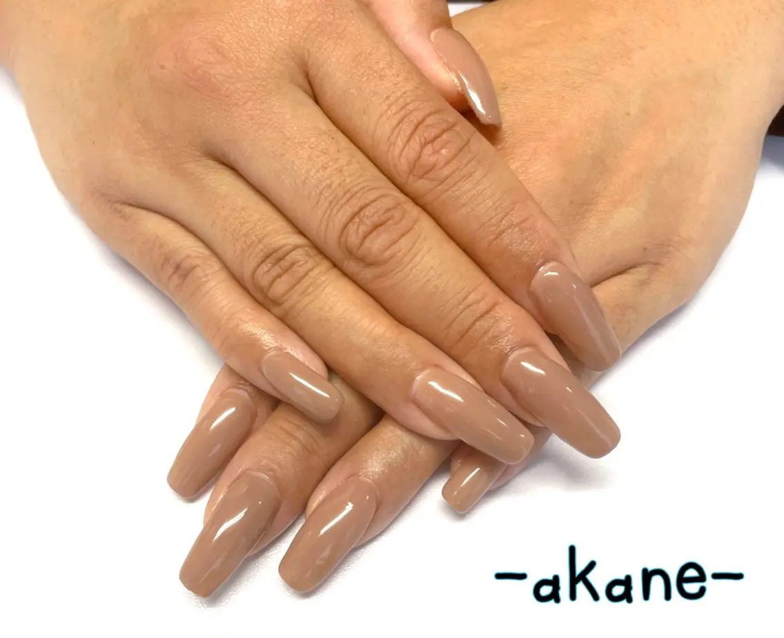ネイル 長さ出し シンプルネイル Angeli⭐︎ AKANEのネイルデザイン