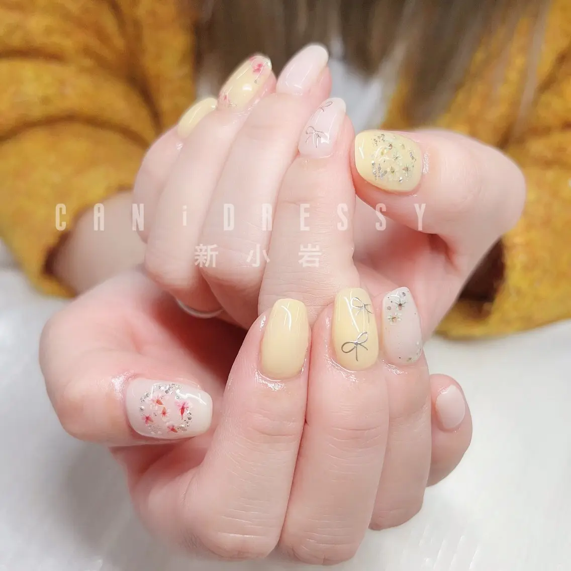 ネイル フラワーネイル ハンドネイル キャンアイドレッシー 新小岩のネイルデザイン