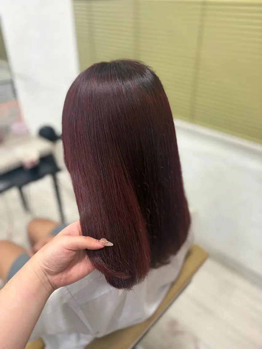 セミロング カラー カット ヘアカラー トリートメント 暖色系カラー/ピンク Ririi🎀のヘアスタイル