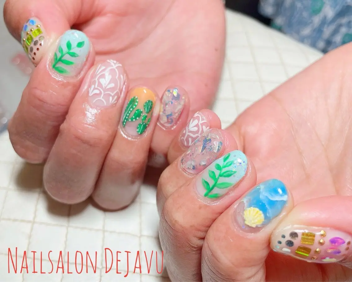 ネイル アートネイル 持ち込み ハンドネイル Nailsalon Dejavuのネイルデザイン