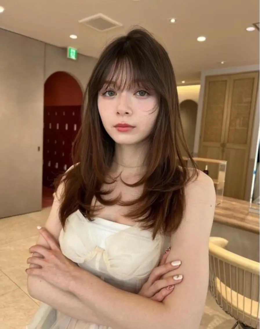 【5.6月限定🧁🎀】前髪顔周りカット➕髪質改善inケアカラー➕超音波クイックTR🫧の写真