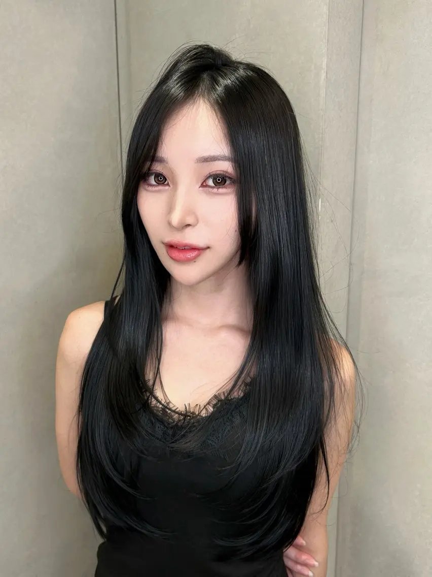 セミロング カラー パーマ ヘアカラー 縮毛矯正 トリートメント 🫧巻ける縮毛矯正 🫧髪質改善リク🫧のヘアスタイル