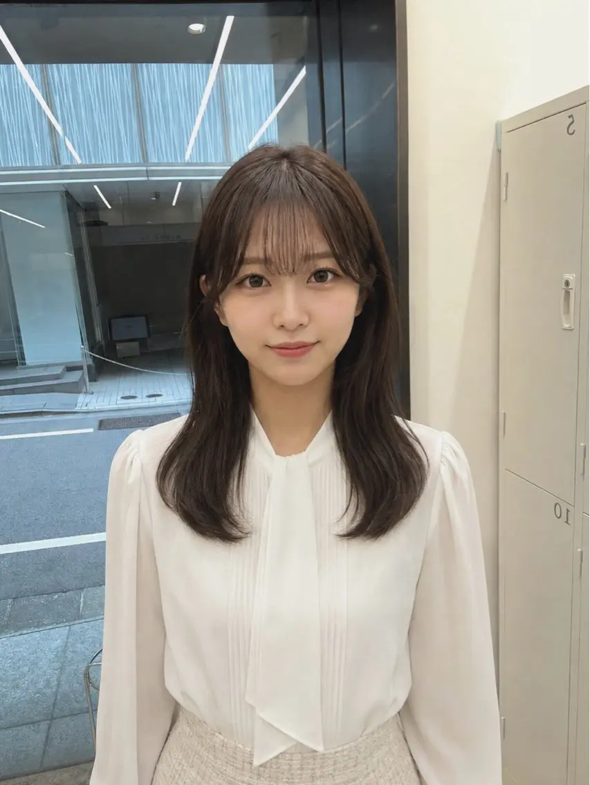 セミロング カラー 🫧透明感カラー✖️ 髪質改善🫧川上葵のヘアスタイル