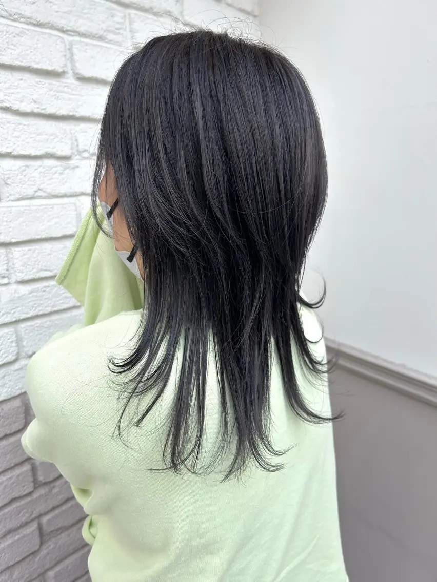 ミディアム ヘアカラー リズ 都島のヘアスタイル
