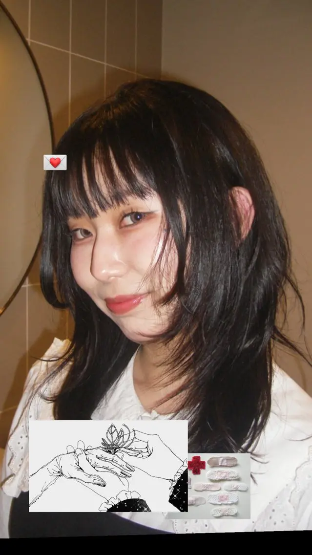 ミディアム 山本 あのんのヘアスタイル