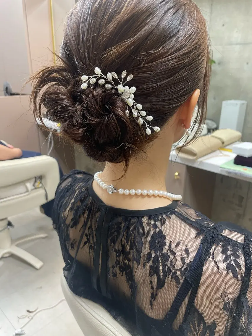 ミディアム ヘアアレンジ ヘアセット 坂本 沙也加のヘアスタイル