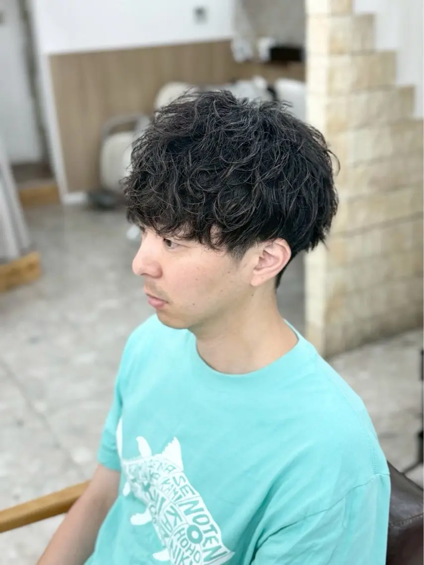 パーマ メンズ 🎩刈り上げ特化🎩 渡邉太耀のヘアスタイル