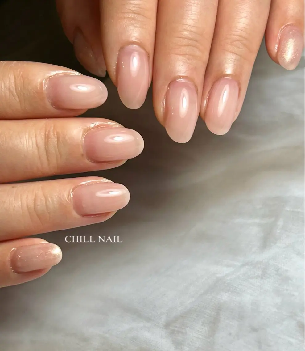ネイル ラメ(グリッター) ワンカラーネイル ハンドネイル CHILL NAILのネイルデザイン