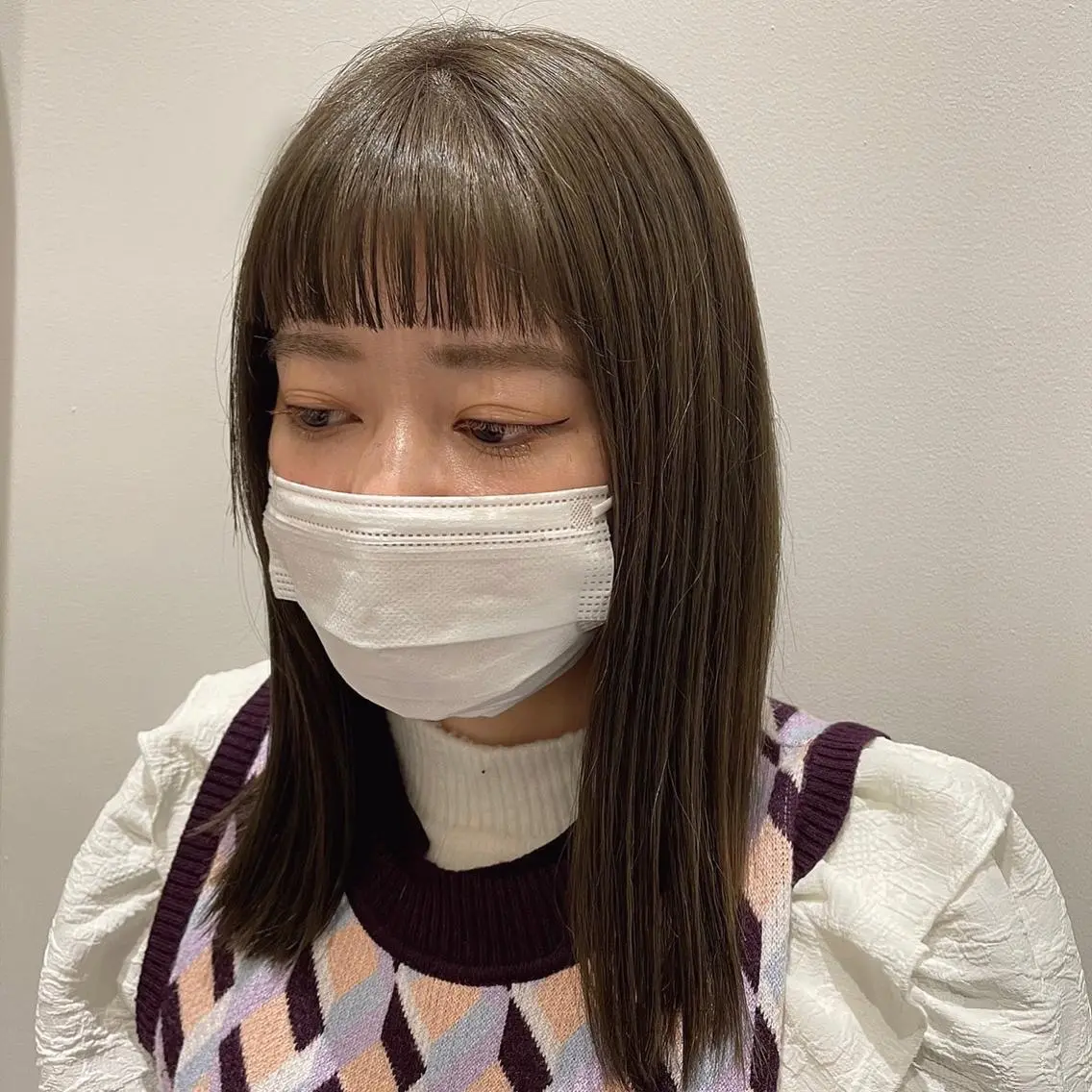 ミディアム カラー カット ヘアカラー 狩野 羅夢のヘアスタイル