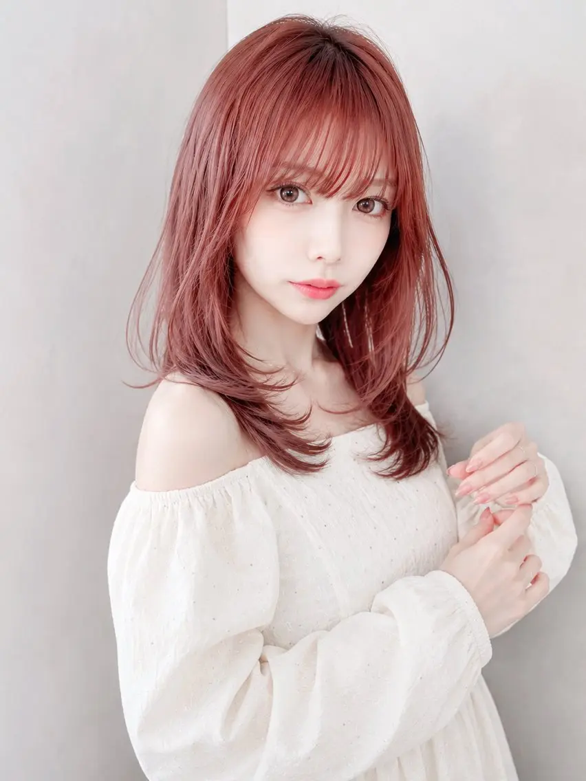 ミディアム カット ヘアカラー 久米 春輝のヘアスタイル