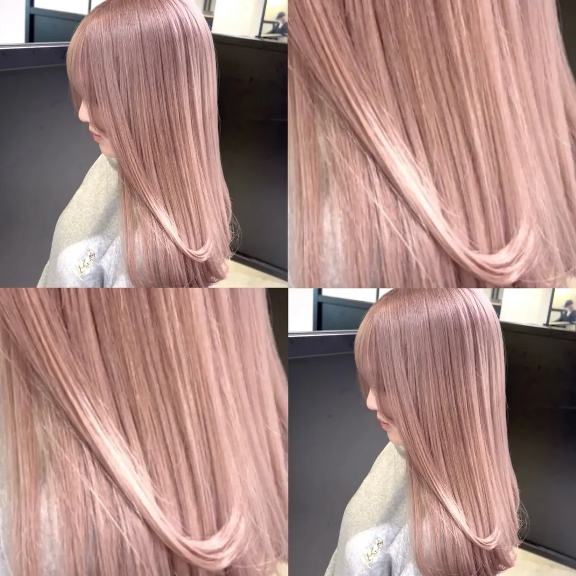 ミディアム カラー ヘアアレンジ 🧸ブリーチ特化/前 髪/しょうじりか🎀のヘアスタイル