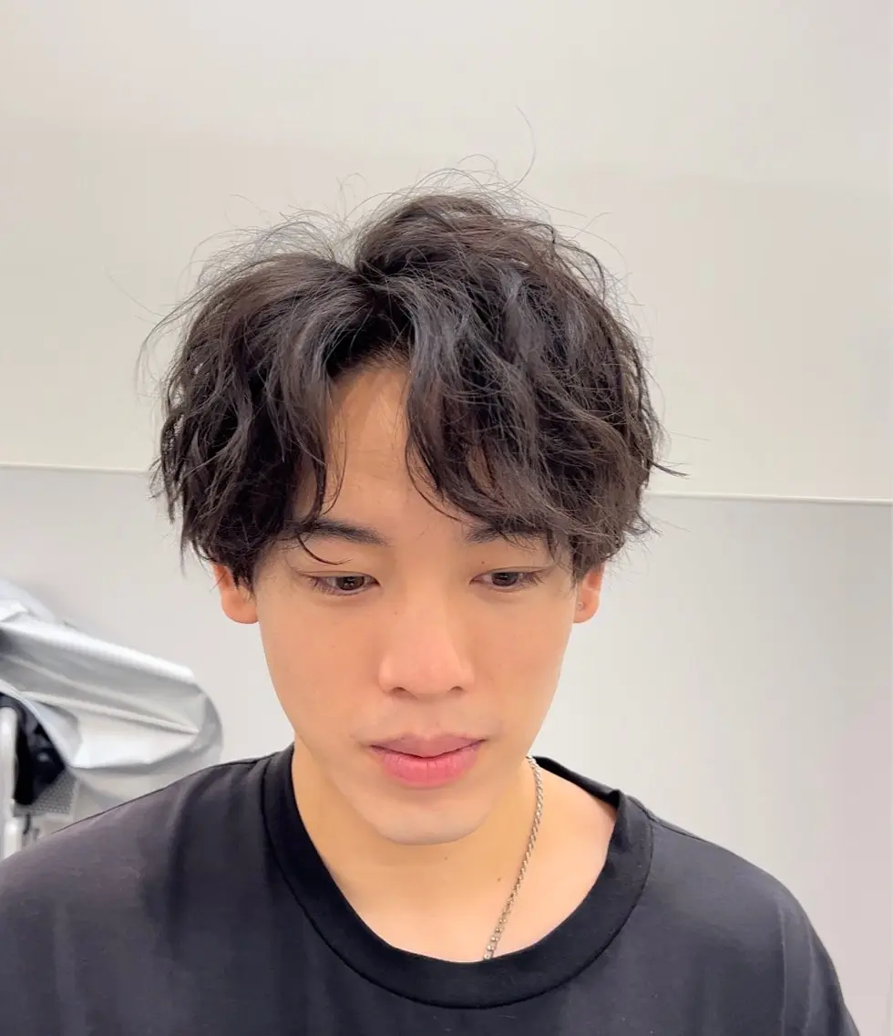 ショート メンズ センターパート 無料カットモデル募集 ✨鵜澤　佑気のヘアスタイル