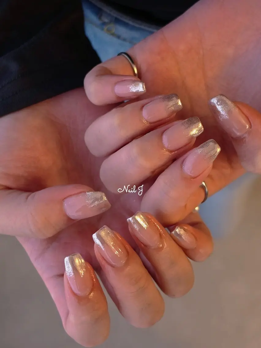 ネイル 韓国ネイル ミラーネイル 夏ネイル ハンドネイル Nail Jのネイルデザイン
