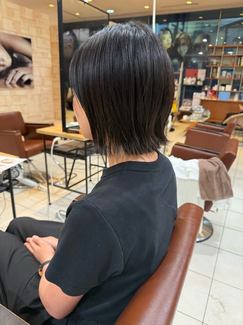 ミディアム ボブレイヤー ボブ レイヤーカット 川崎　レイヤーカット /江口真正のヘアスタイル