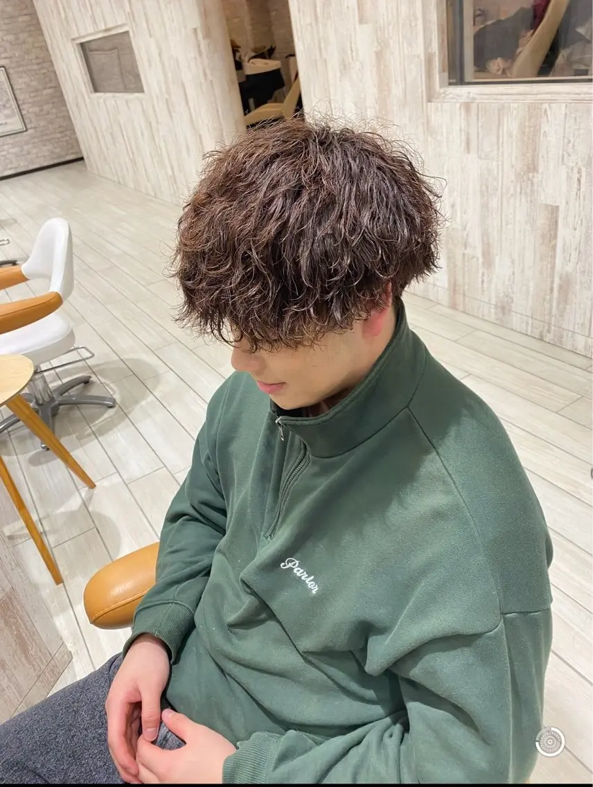 【フルコースメニュー🈹🈹🈹】✂️men'sカット+カラー(ブリーチ無し)+パーマ✂️の写真