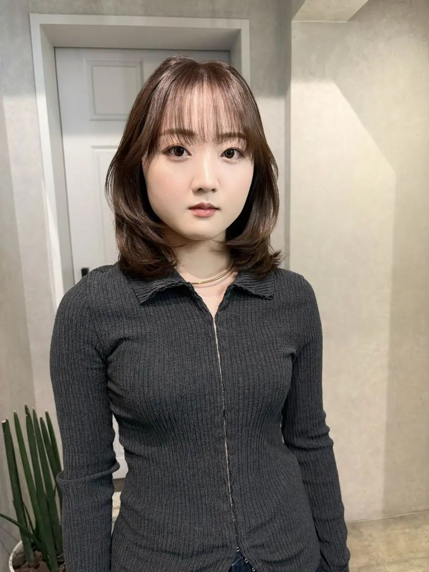 ワンカラー＋顔周りカットの写真