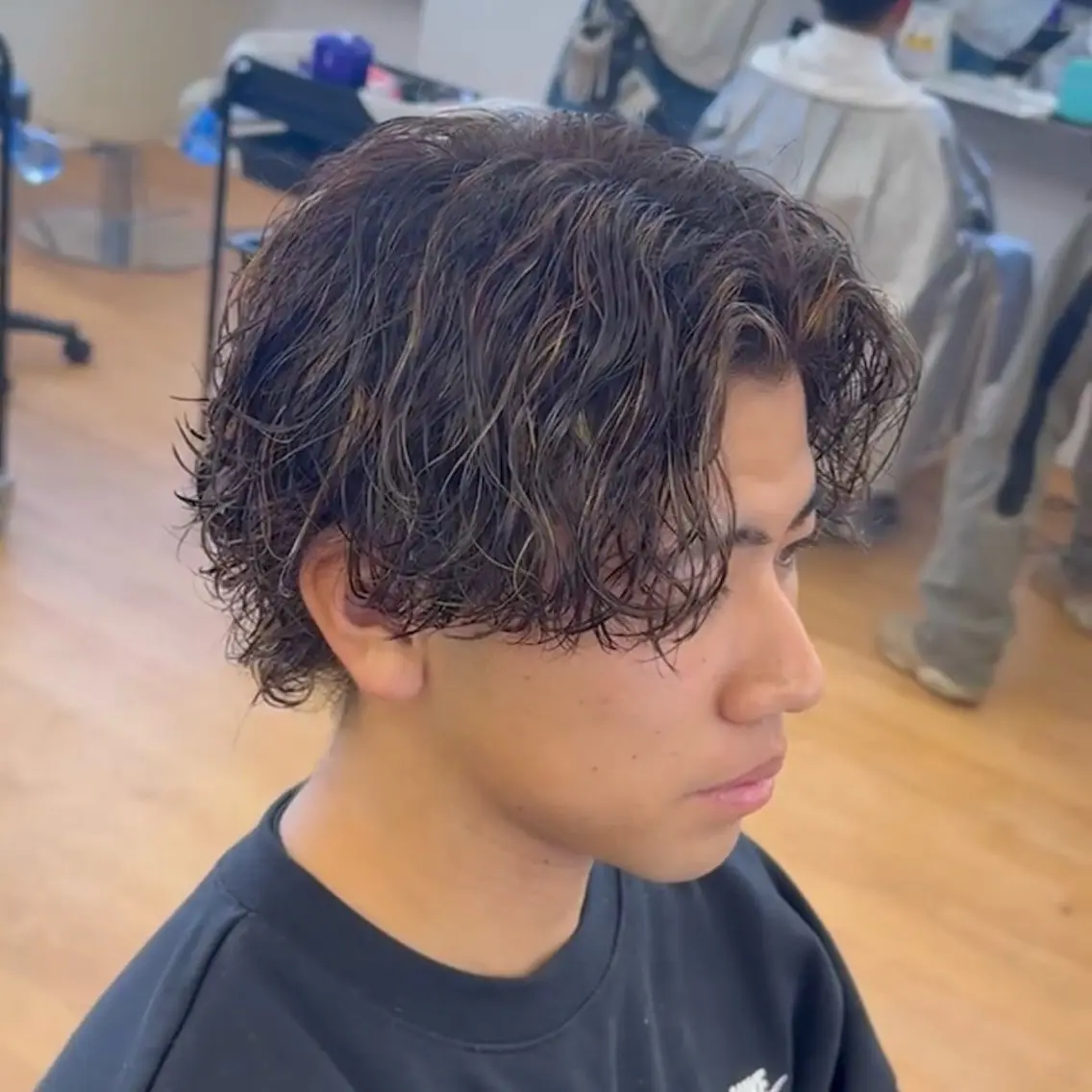 ミディアム パーマ メンズ ミディアムパーマ メンズパーマ 【メンズ特化美容師】 大河内 名駅のヘアスタイル
