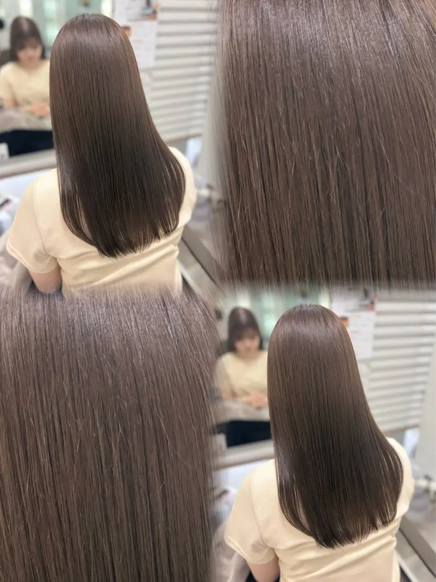 セミロング カット ヘアカラー トリートメント 髪質改善🎀うる ツヤカラー🩷きららのヘアスタイル
