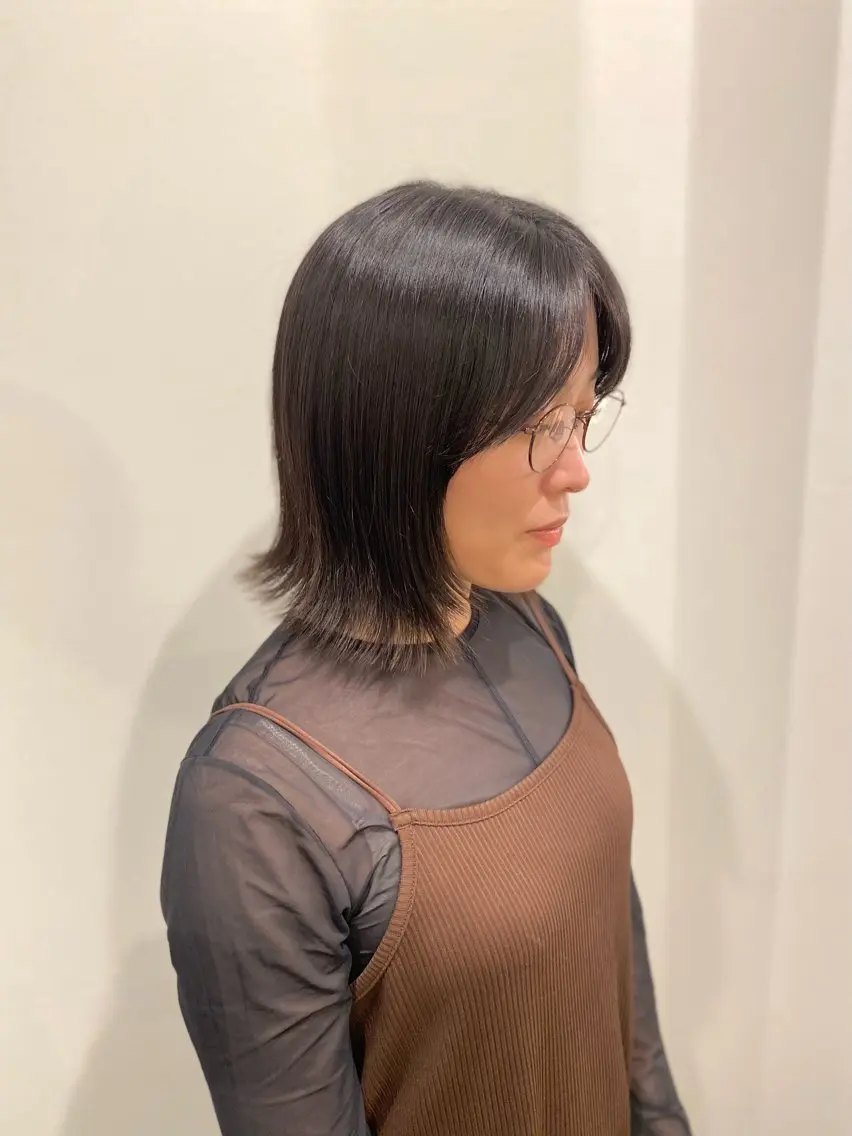 ミディアム カラー カット ヘアカラー トリートメント 🍑 モモカ🍑のヘアスタイル