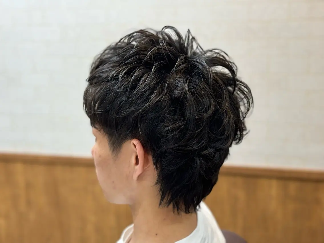 ミディアム パーマ メンズ clips eriのヘアスタイル