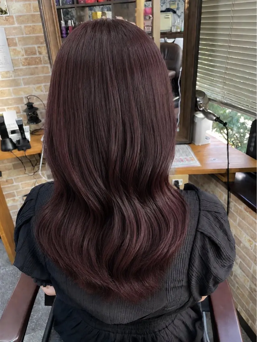 セミロング ヘアカラー トリートメント 艶髪×透明感カラー ののかのヘアスタイル
