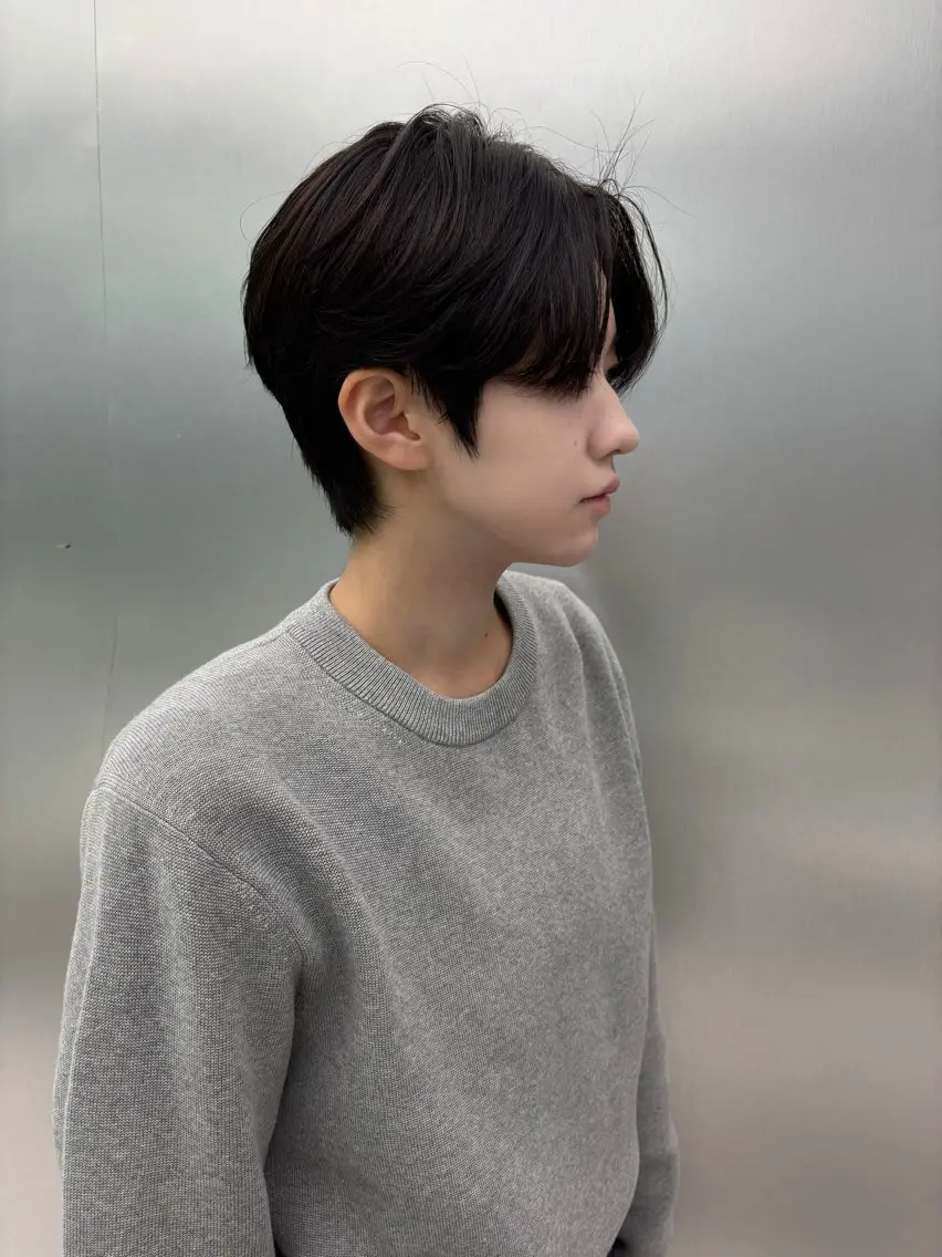 ショート メンズ ヘアセット 大阪韓国メンズ特化 LUNAのヘアスタイル