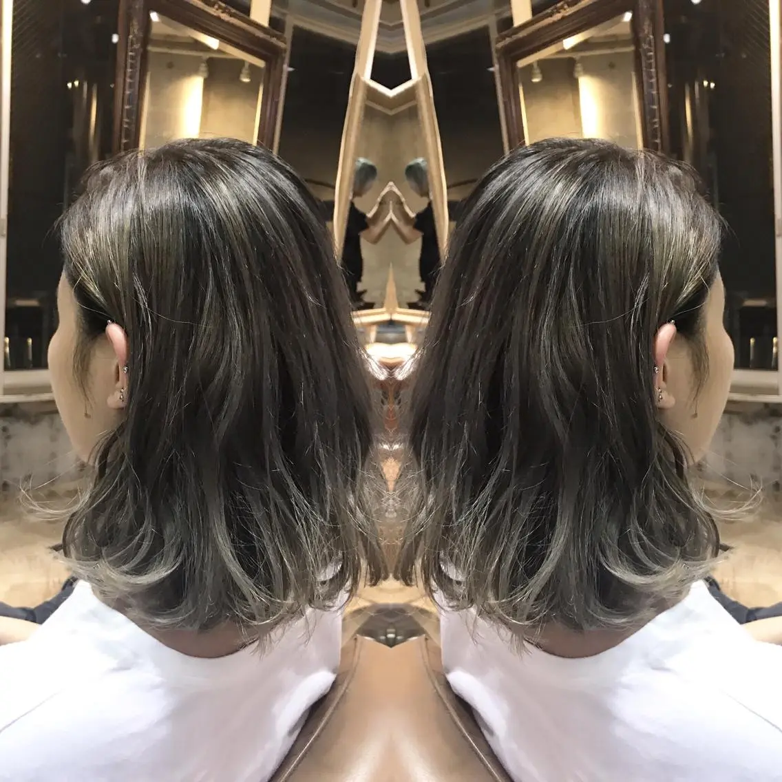 ミディアム カラー パーマ ヘアアレンジ メンズ キッズ ネイル マツエク・マツパ アッシュ ダブルカラー グラデーションカラー グラデーション サロンドミルク 原宿のヘアスタイル
