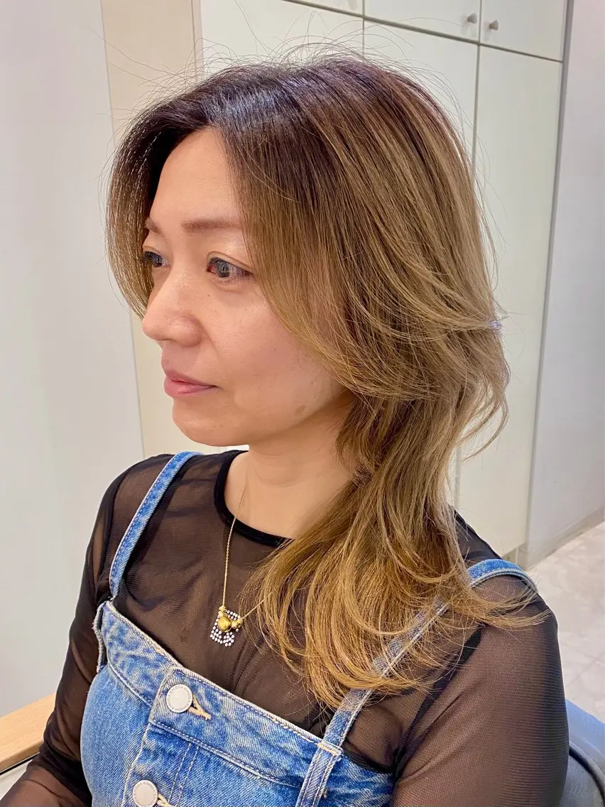 ロング ロング ウルフカット カット トリートメント ショートカット パーマ石井のヘアスタイル