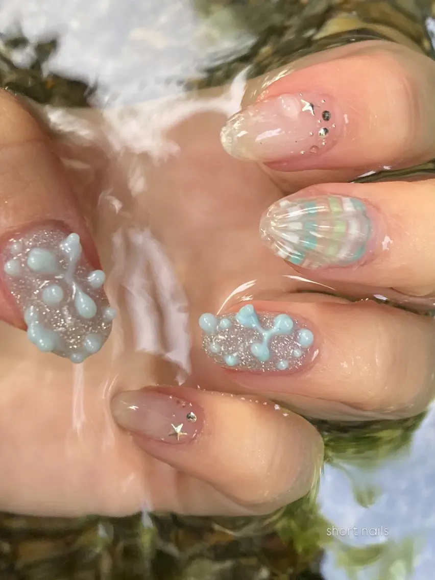 ネイル ハンドネイル フットネイル nano/きもかわ nail🐬🫧のネイルデザイン