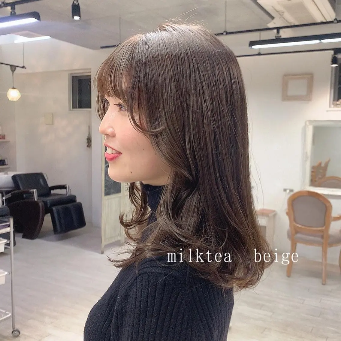 セミロング カラー 似合わせヘア🫶🏻 つきいてるみのヘアスタイル