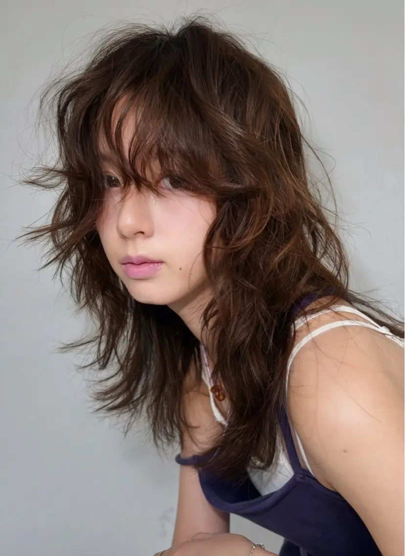 ミディアム カット パーマ 熊谷 由貴のヘアスタイル