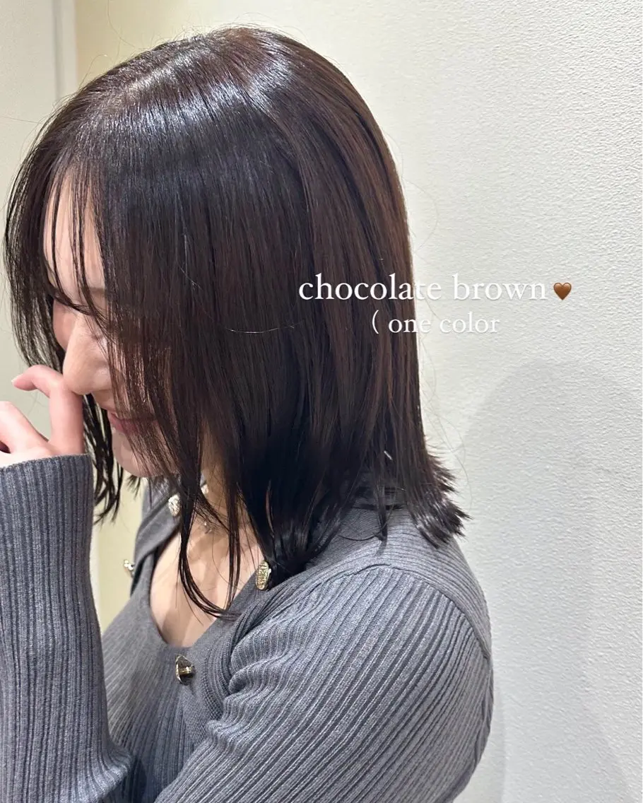 ショート カラー ブラウンカラー チョコレートブラウン ヘアカラー 髪質改善🫧 カラー特化/Hinaのヘアスタイル