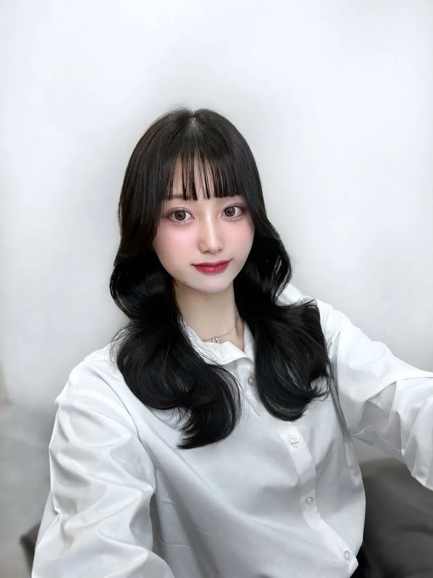 ロング ヘアアレンジ 韓国風ヘア レイヤーカット ワンホンレイヤー 🏅韓国ヘア/新宿/ レイヤー/KSukeのヘアスタイル