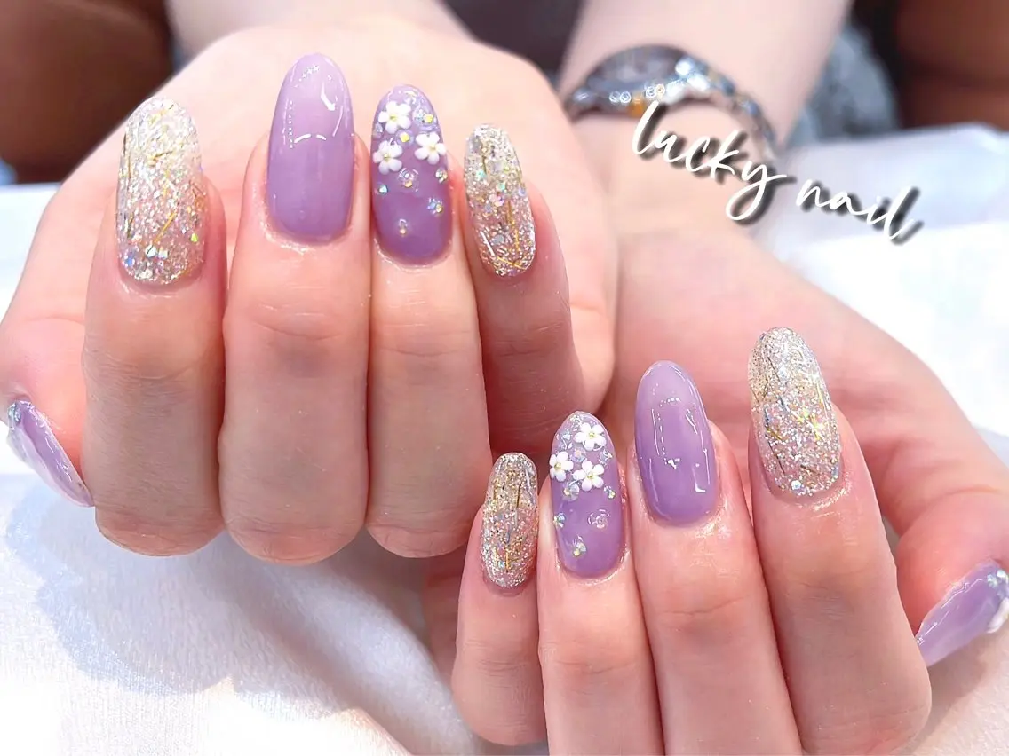 ネイル アートネイル チークネイル 長さ出し ジェルネイル マグネットネイル Lucky nail 小林和希のネイルデザイン