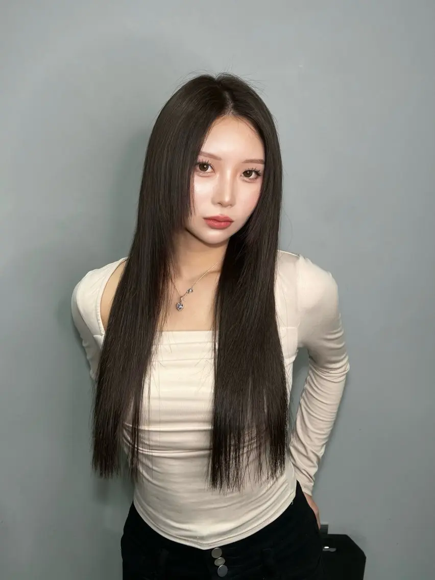 ロング カラー カット ヘアカラー トリートメント ワンホンヘア🇨🇳 髪質改善/itaruのヘアスタイル