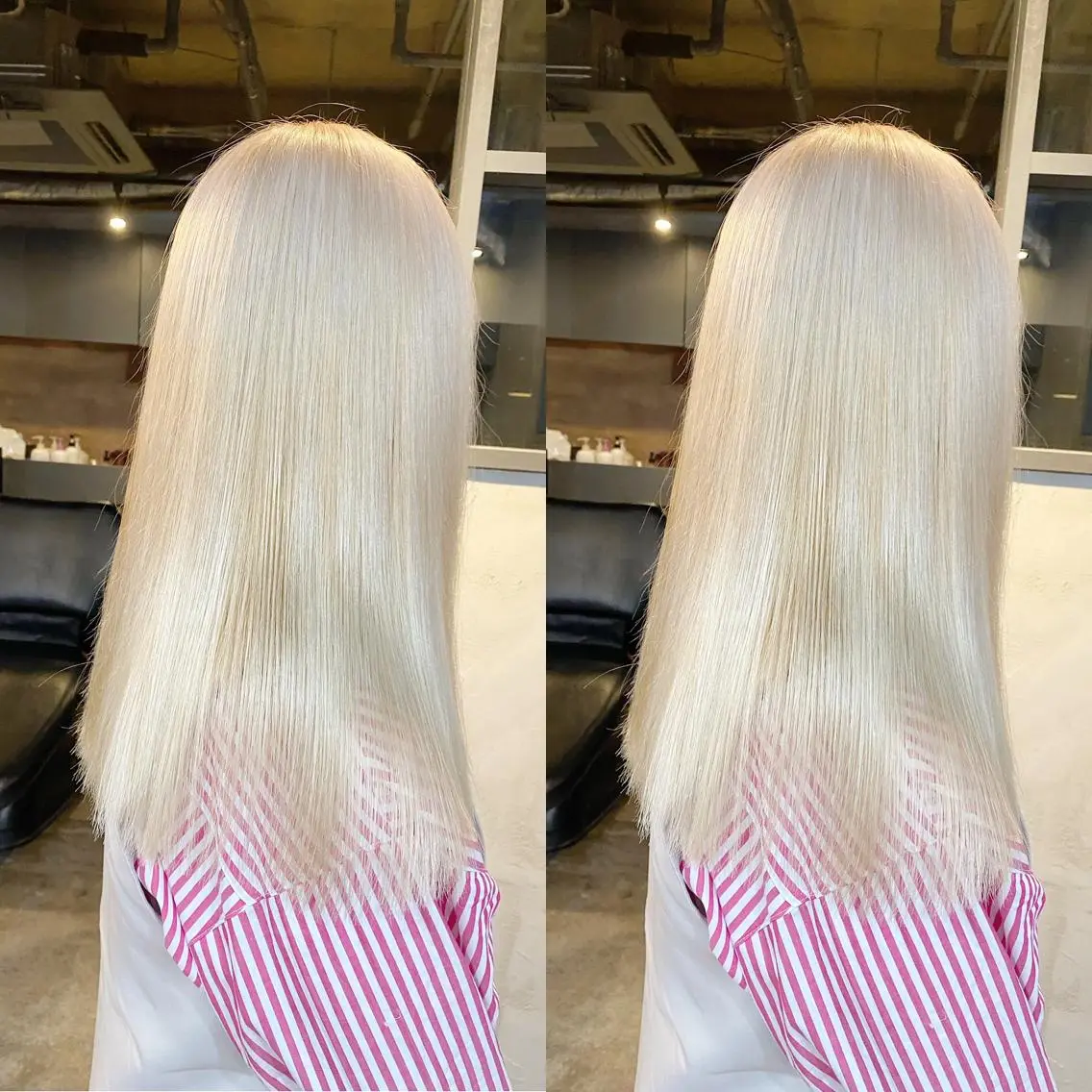 セミロング カラー ヘアカラー トリートメント yoriダブルカラー 代表すがわらのヘアスタイル