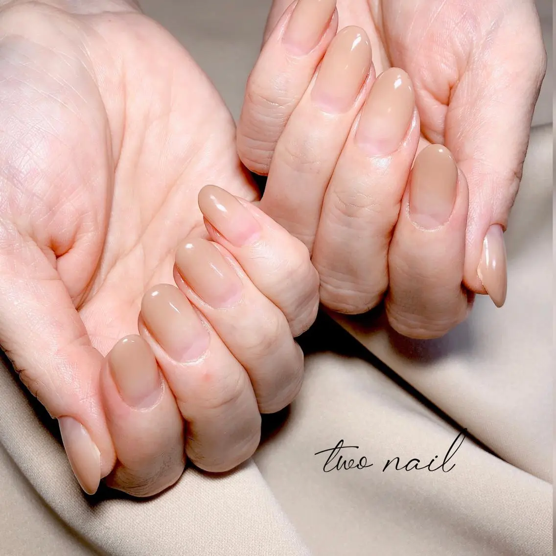 ネイル アートネイル ブラウン フットネイル ハート ニュアンスネイル ハンドネイル two nailのネイルデザイン