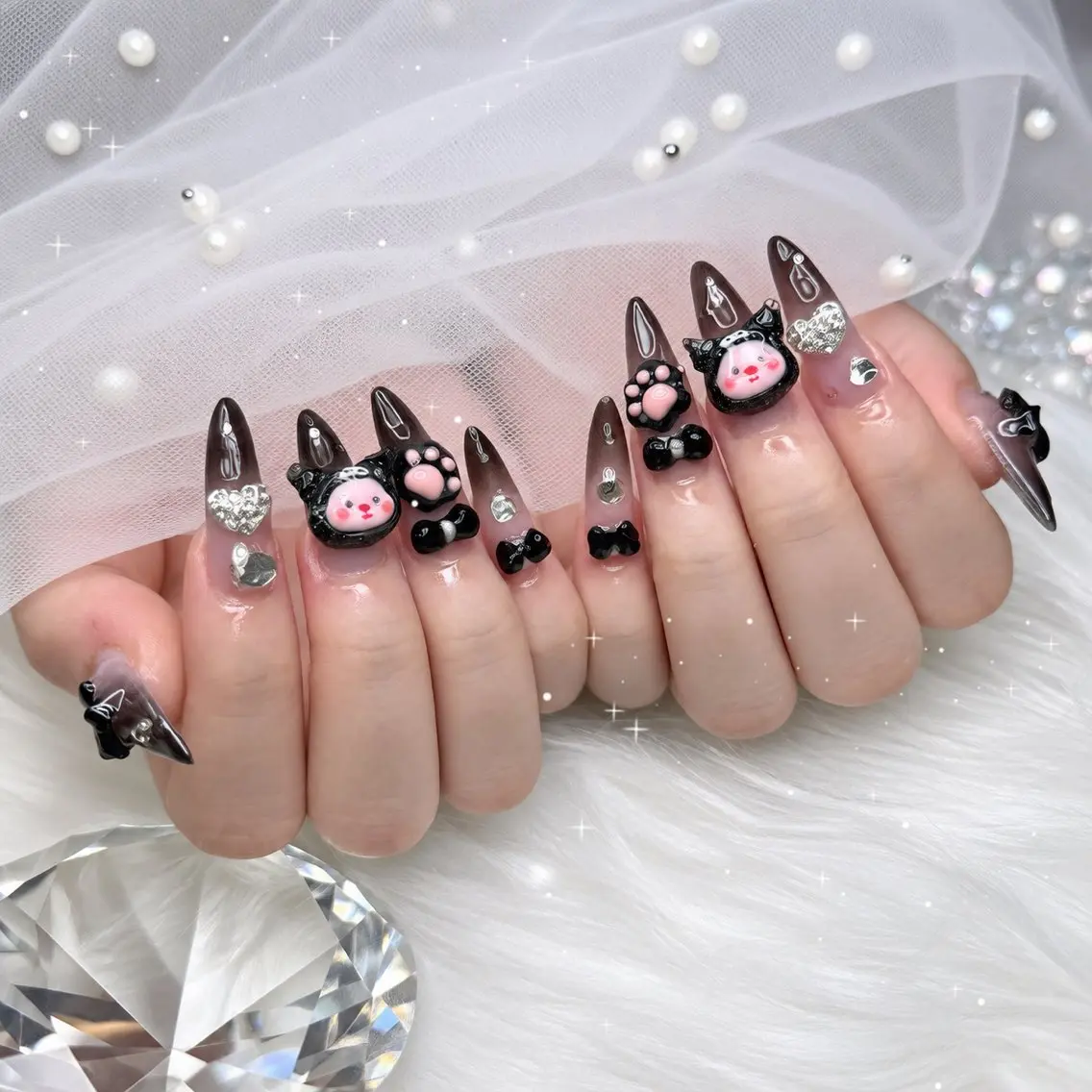 ネイル 長さ出し フレンチネイル 韓国ネイル ロングネイル シンプルネイル ハンドネイル ハンドケア Mina Aurea Nailのネイルデザイン