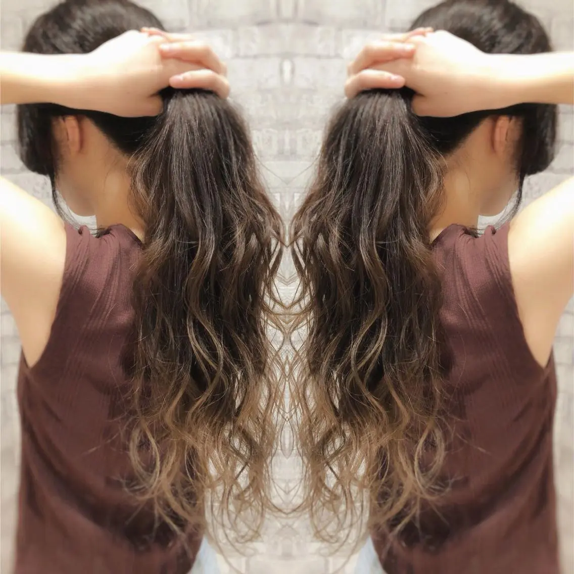 ロング カラー EARTH 越谷店のヘアスタイル