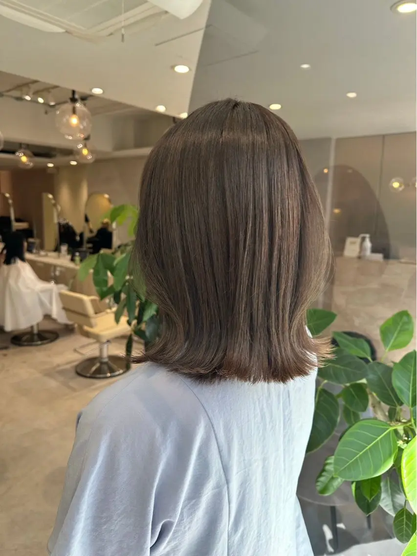 🫧小顔補正カット➕イルミナカラー✨✨(トリートメント付き)ぱつっとくびれボブ✂️の写真