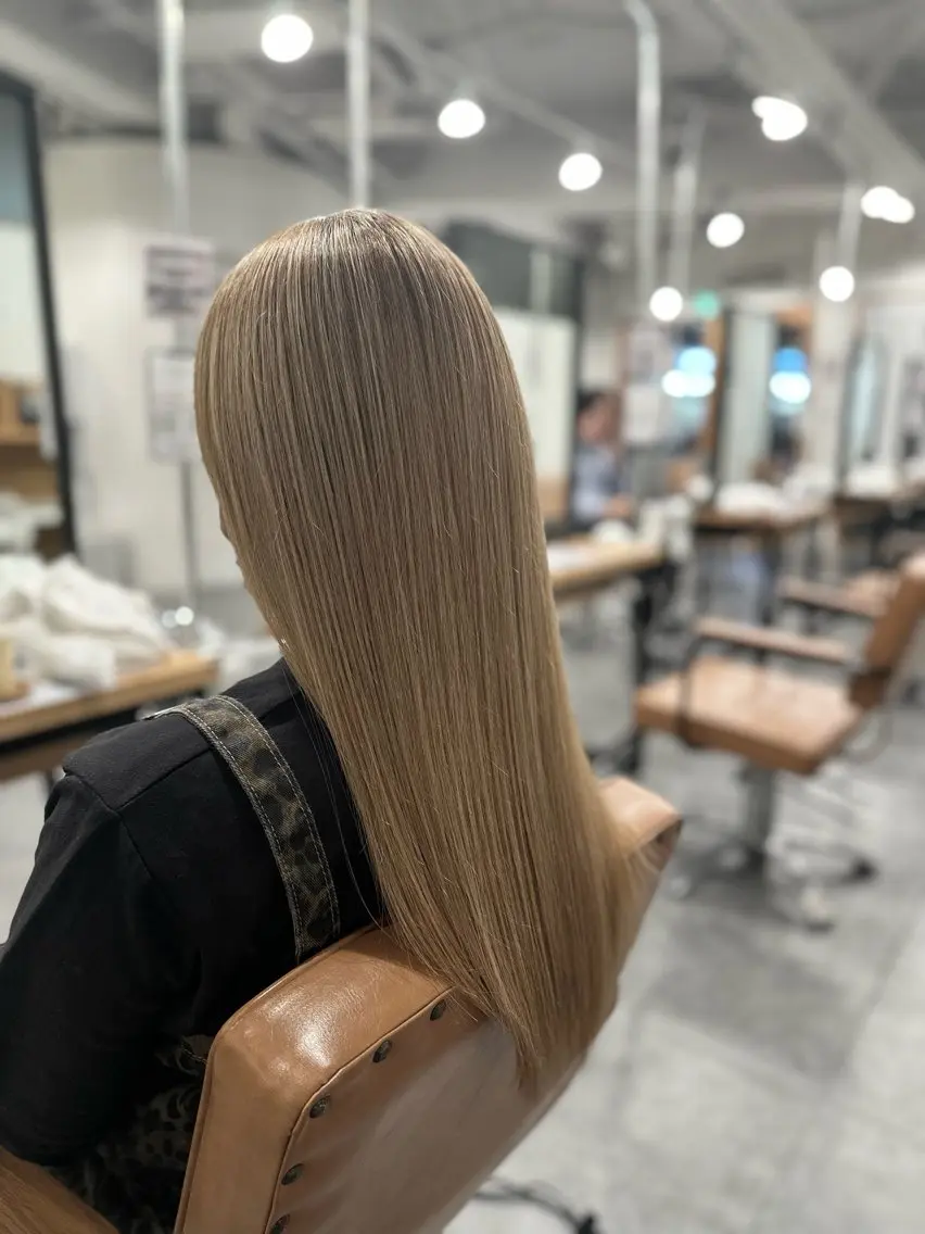 ロング カラー ベージュカラー ハイライトカラー ハイトーンカラー ハイトーンベージュ ハイライト ヘアカラー トリートメント 特殊カラー特化 ✂️SHIAN フジのヘアスタイル