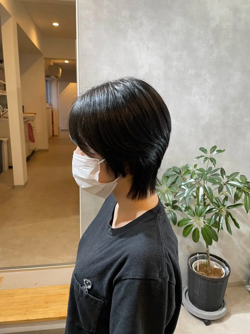 ショート ショートボブ ボブ くびれヘア ハッシュカット 髪質改善 カット やまもと けんたのヘアスタイル