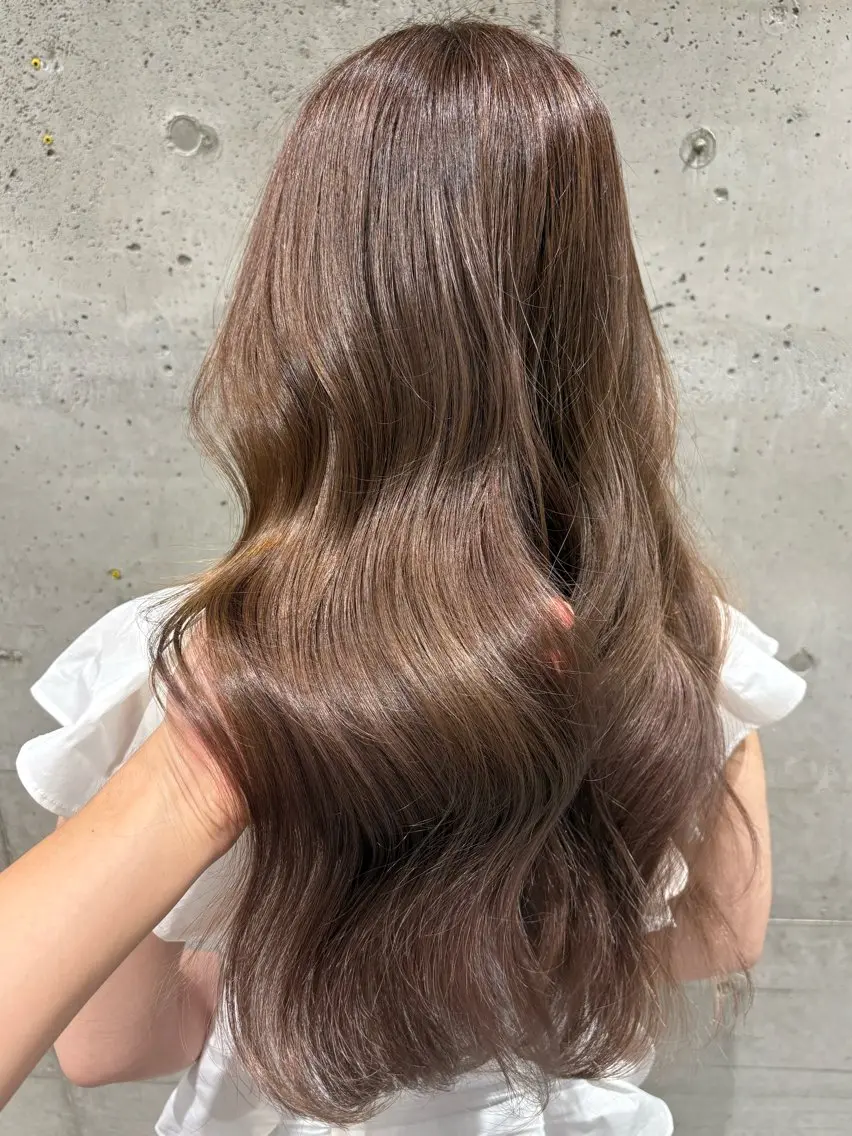 ロング カラー ブラウンカラー 透明感カラー 眞鍋 瑠斗のヘアスタイル