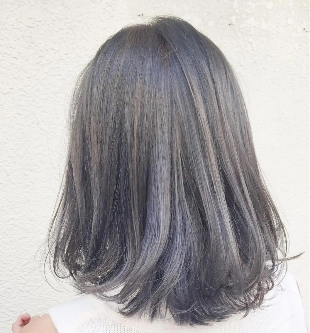 ミディアム カラー パーマ ヘアアレンジ 【白髪ぼかし 専門GBG】自由が丘のヘアスタイル