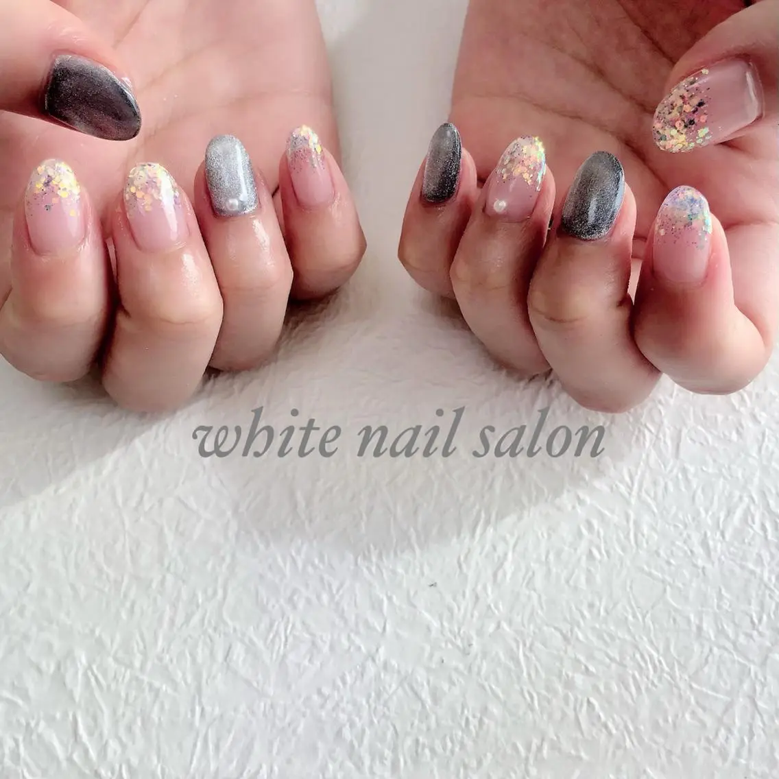 ネイル ジェルネイル ハードジェル 持ち込み ソフトジェル white nail salonのネイルデザイン