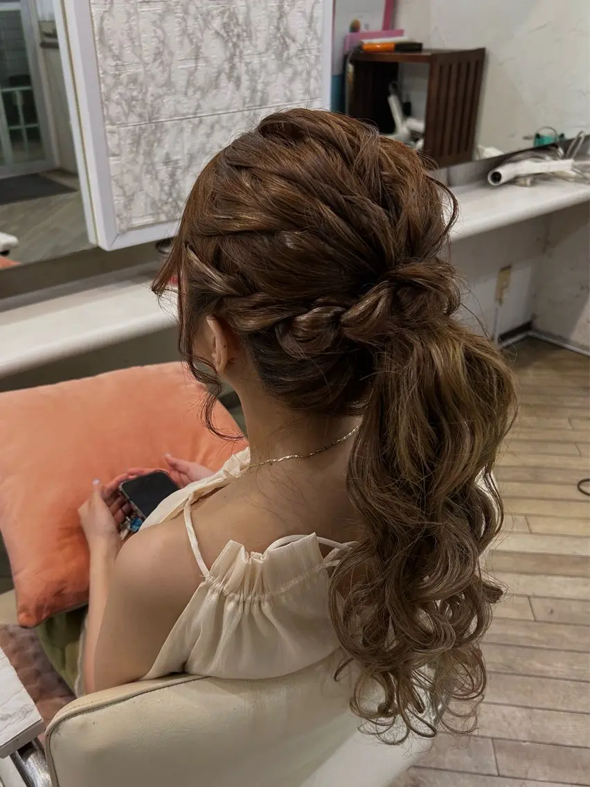 ロング ヘアセット konomi⛓🩶 カラー/ヘアアレンジのヘアスタイル
