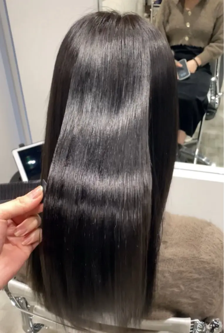 ロング カット 縮毛矯正 トリートメント ヘッドスパ さくらい ことみのヘアスタイル